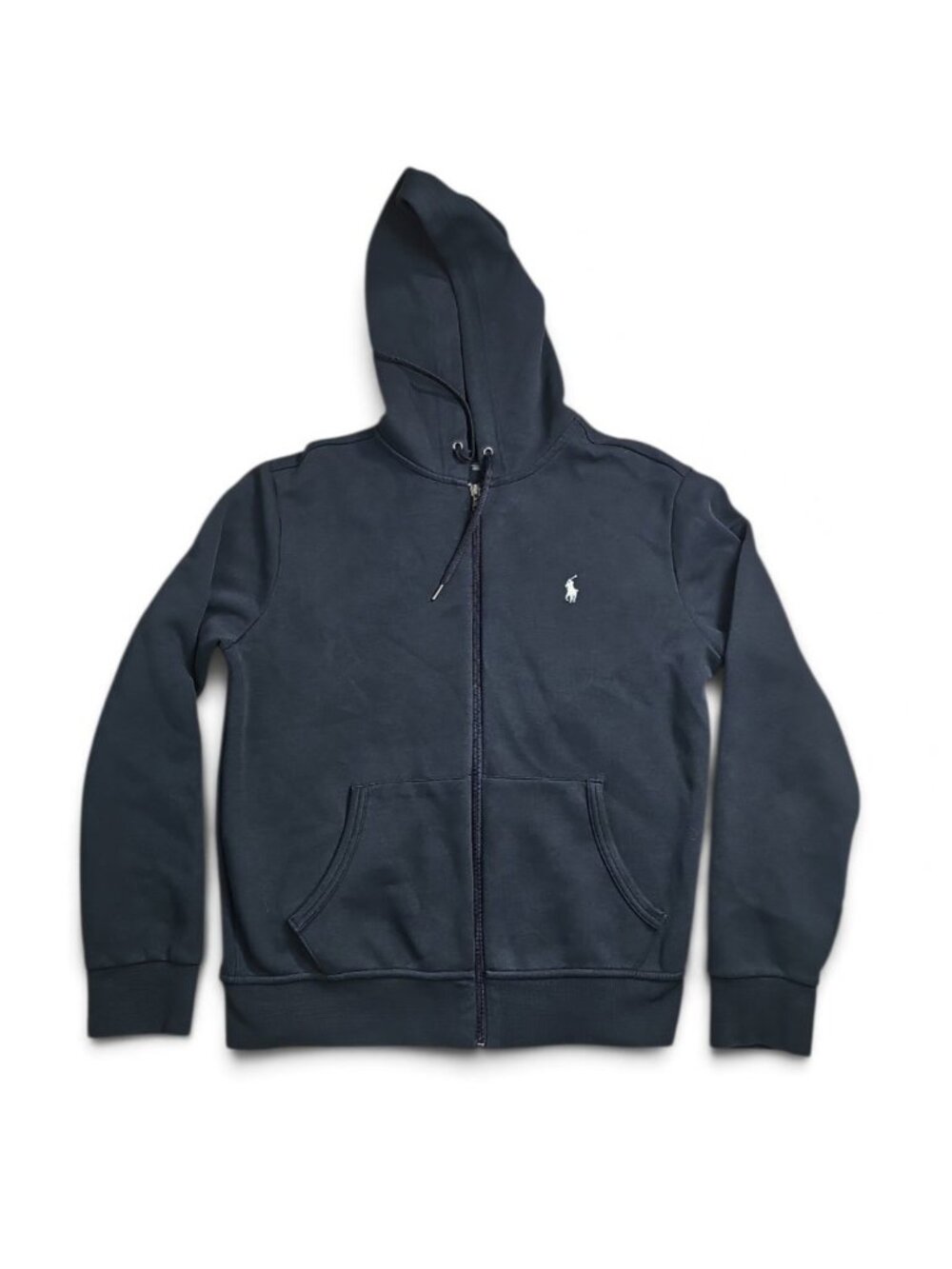 Polo Ralph Lauren Men's Hoodie Full Zip Fleece Hoodie Navy Blue Pony Logo Size M